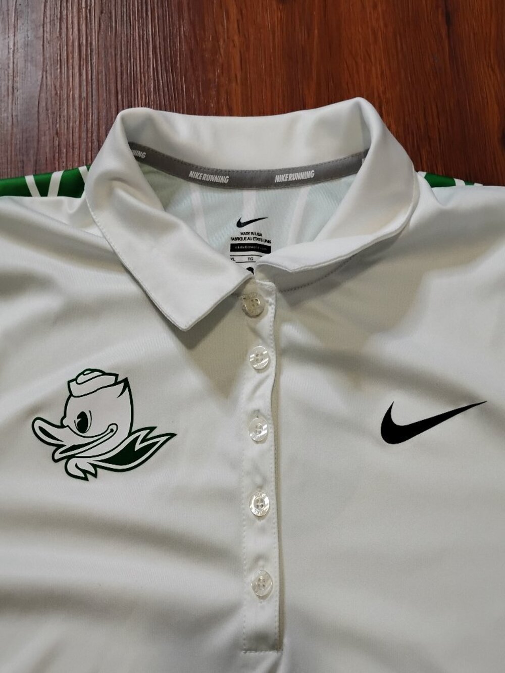 Nike Running Oregon Ducks Polo Shirt Athletic Team Issued